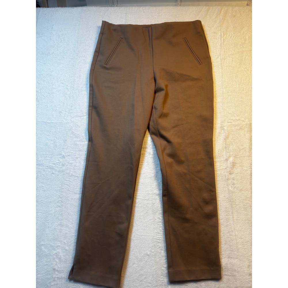 Chicos Pants Women's Brown 8 High Rise Pull On Ankle Dressy Work‎ Casual